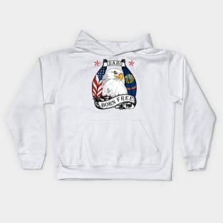 USA Idaho Eagle - Born Free Kids Hoodie